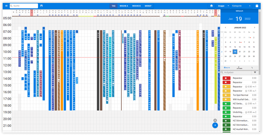 Montagekalender myTGA